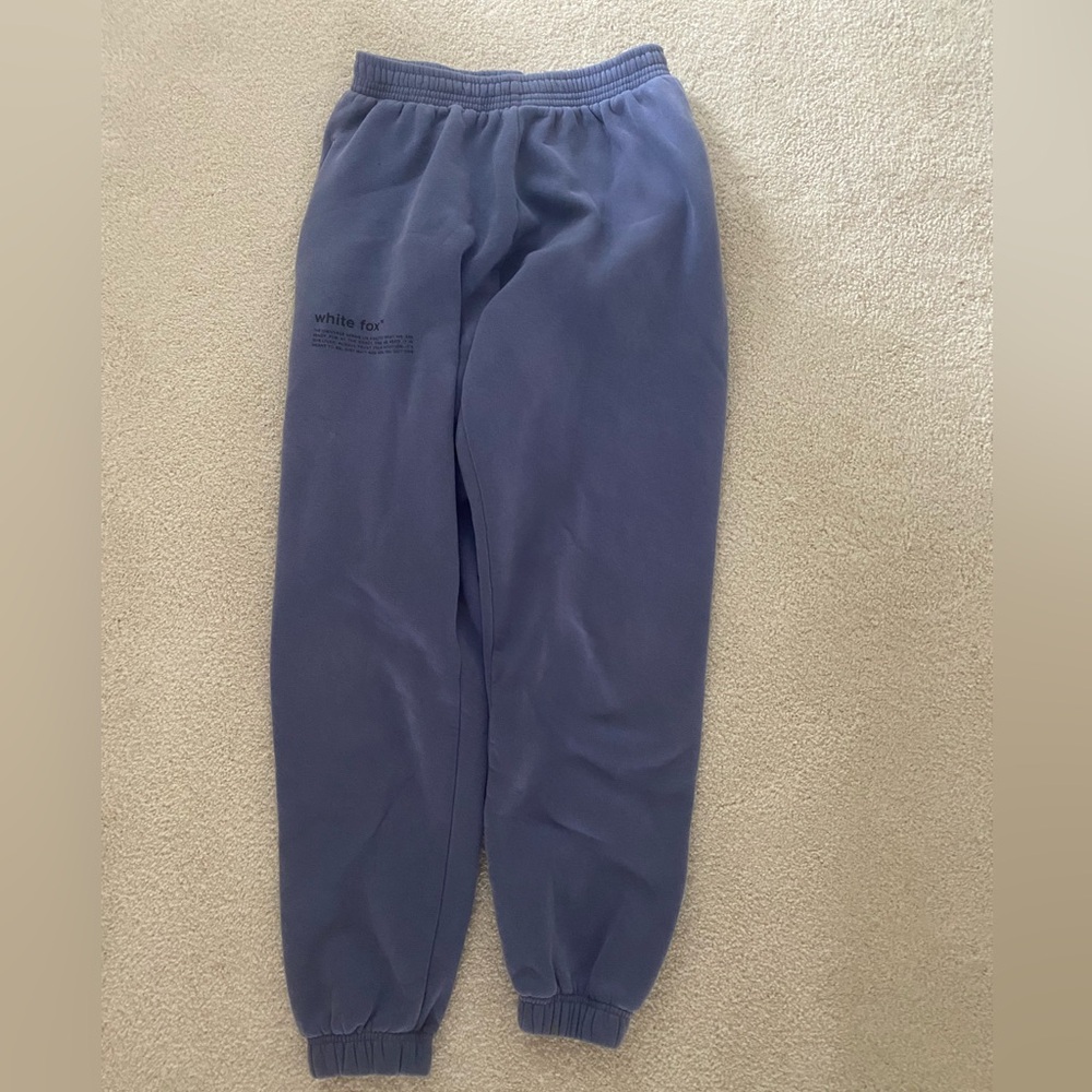 White fox blue/ purple xs sweatpants